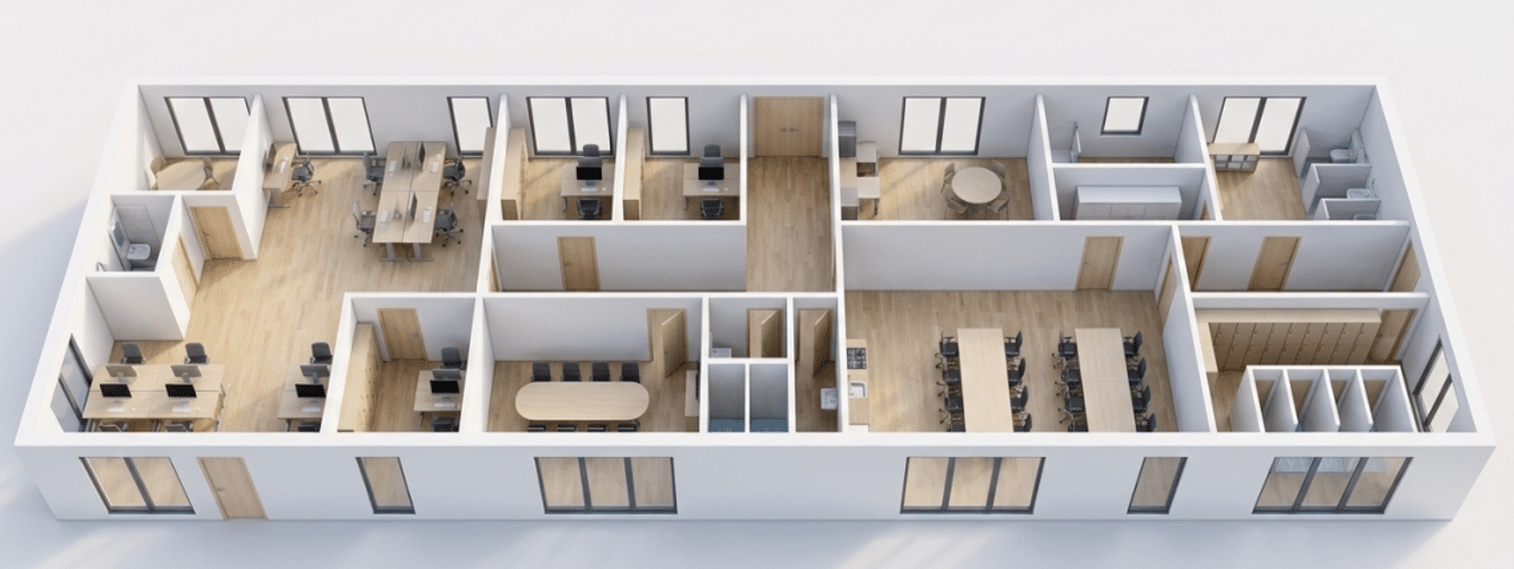 Modularité bureaux tertiaires construction